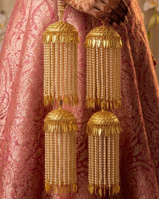 Regal Punjabi Pipal Patti Golden Kaleerein | Tanniskka Bridal