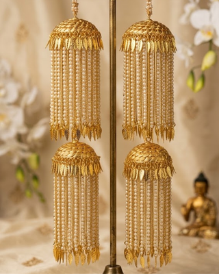 Regal Punjabi Pipal Patti Golden Kaleerein | Tanniskka Bridal