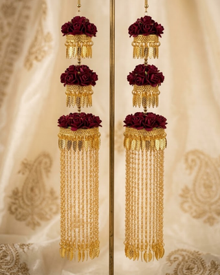 Traditional Triple-Tier Floral Cascade Kaleerein | Tanniskka Bridal
