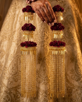 Traditional Triple-Tier Floral Cascade Kaleerein | Tanniskka Bridal
