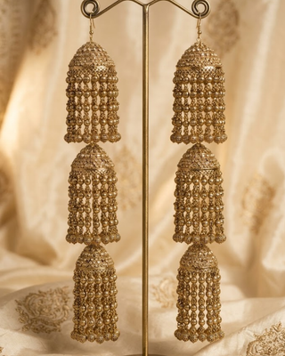 Traditional Triple-Tier Golden Cascade Kaleerein | Tanniskka Bridal