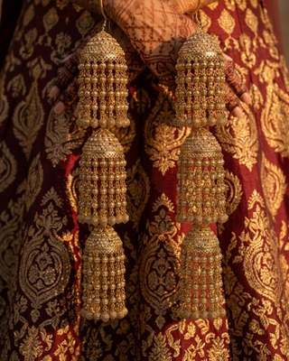 Traditional Triple-Tier Golden Cascade Kaleerein | Tanniskka Bridal