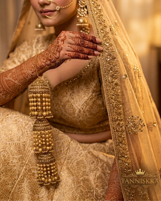 Traditional 3-Tier Pearl Jhumka Kalire | Tanniskka Bridal