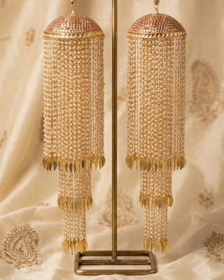 Traditional Pearl Waterfall Cascade Dome Kalire | Tanniskka Bridal