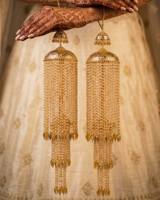 Traditional Pearl Waterfall Cascade Dome Kalire | Tanniskka Bridal