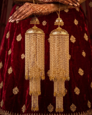 Traditional Pearl Waterfall Cascade Dome Kalire | Tanniskka Bridal
