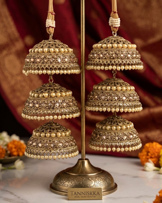 Antique Gold Polki Style Bridal Kalire | Tanniskka Bridal