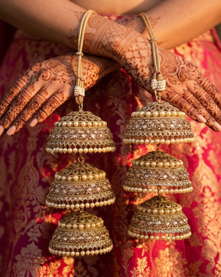 Antique Gold Polki Style Bridal Kalire | Tanniskka Bridal