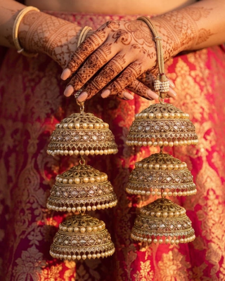 Antique Gold Polki Style Bridal Kalire | Tanniskka Bridal