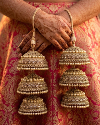 Antique Gold Polki Style Bridal Kalire | Tanniskka Bridal