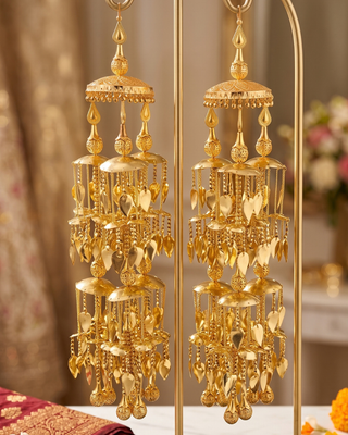 Punjabi Pipal Patti Golden Kaleerein | Tanniskka Bridal