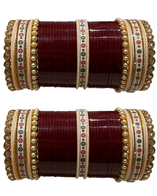 The Royal Bridal Choora Set | Heritage Collection (Size 2.2-2.6 - for small wrists & larger forearms)