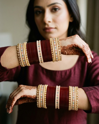 The Royal Bridal Choora Set | Heritage Collection (Size 2.2-2.6 - for small wrists & larger forearms)