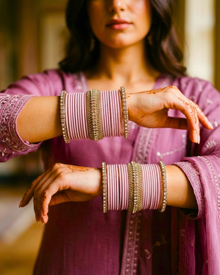 Exquisite Bangle Set - Bangles Stack for Both Hands (Size 2.8)