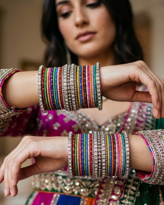 Exquisite Bangle Set - Bangles Stack for Both Hands (Size 2.6)