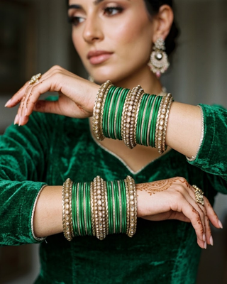 Exquisite Bangle Set - Bangles Stack for Both Hands (Size 2.6)