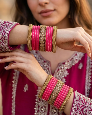 Exquisite Bangle Set - Bangles Stack for Both Hands (Size 2.8)