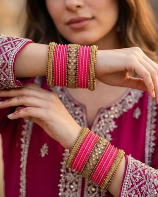 Exquisite Bangle Set - Bangles Stack for Both Hands (Size 2.8)