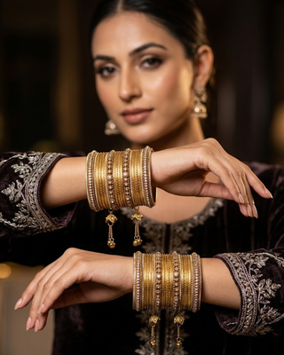 Exquisite Bangle Set - Bangles Stack for Both Hands (Size 2.8)