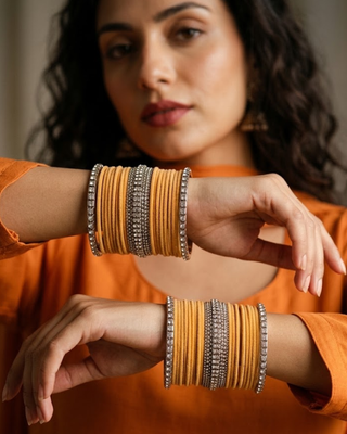 Exquisite Bangle Set - Bangles Stack for Both Hands (Size 2.6)