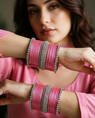 Exquisite Bangle Set - Bangles Stack for Both Hands (Size 2.8)