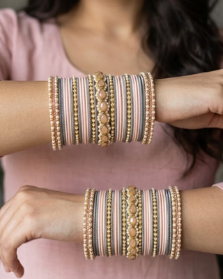 Exquisite Bangle Set - Bangles Stack for Both Hands (Size 2.4)
