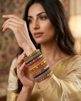 Exquisite Bangle Set - Bangles Stack for Both Hands (Size 2.6 - 1 Hand Only)