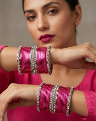Exquisite Bangle Set - Bangles Stack for Both Hands (Size 2.8)