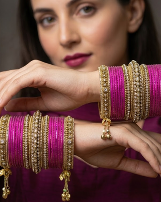 Exquisite Bangle Set - Bangles Stack for Both Hands (Size 2.8)
