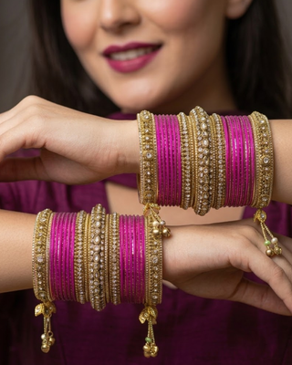 Exquisite Bangle Set - Bangles Stack for Both Hands (Size 2.8)