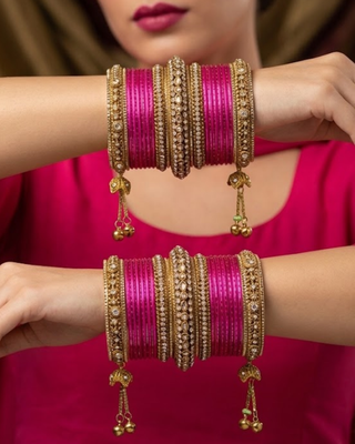 Exquisite Bangle Set - Bangles Stack for Both Hands (Size 2.8)