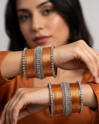 Exquisite Bangle Set - Bangles Stack for Both Hands (Size 2.6)
