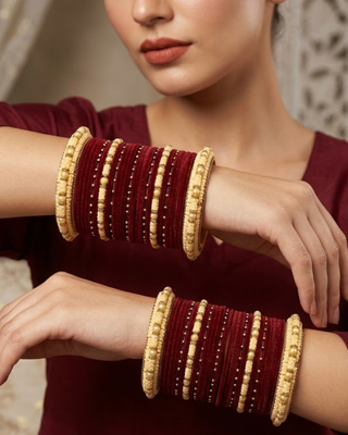 Exquisite Bangle Set - Bangles Stack for Both Hands (Size 2.4)