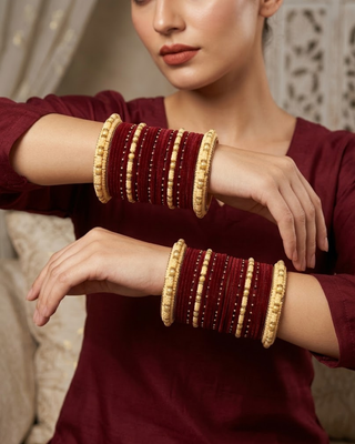 Exquisite Bangle Set - Bangles Stack for Both Hands (Size 2.4)