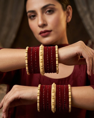 Exquisite Bangle Set - Bangles Stack for Both Hands (Size 2.4)