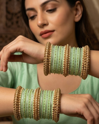 Exquisite Bangle Set - Bangles Stack for Both Hands (Size 2.6)