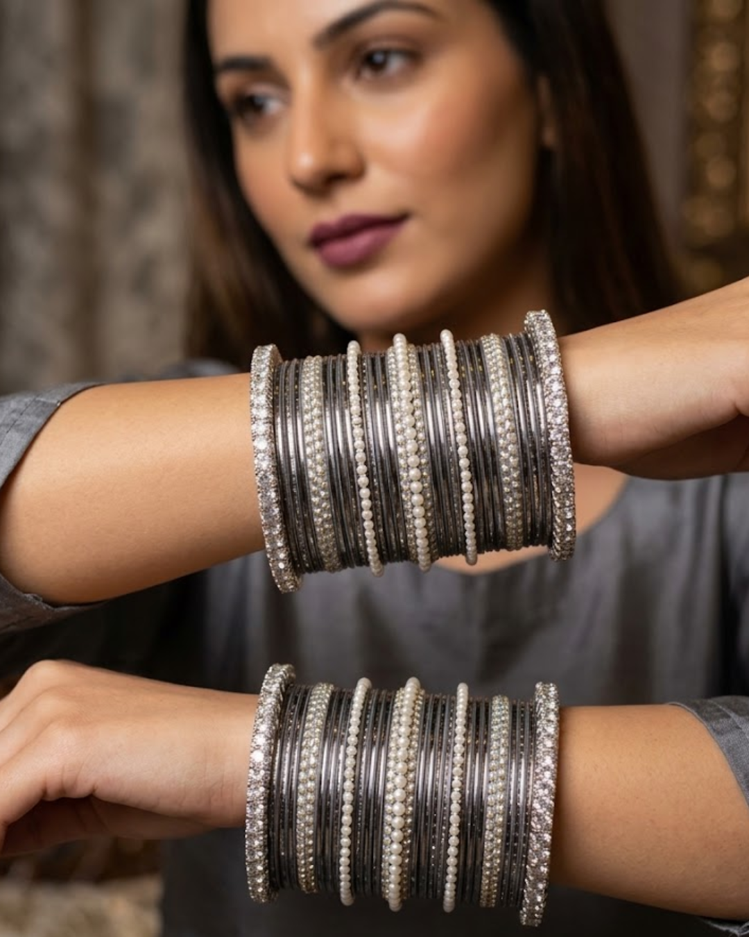 Exquisite Bangle Set - Bangles Stack for Both Hands (Size 2.8)