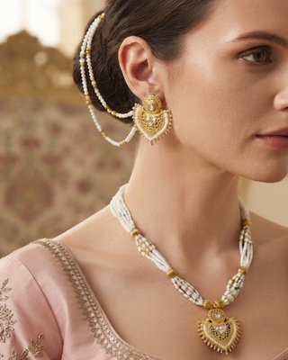 Royal Maharani Statement Necklace with Matching Sahara Earrings