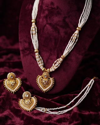 Royal Maharani Statement Necklace with Matching Sahara Earrings