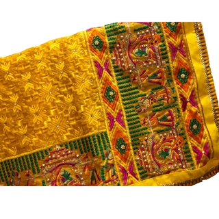 The Sunehri Dholi Bridal Phulkari Dupatta - Punjabi Phulkari Dupatta