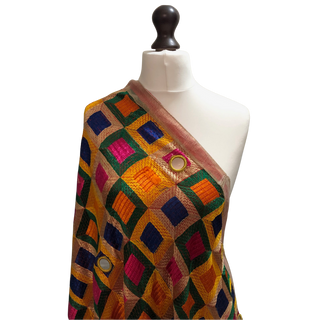 The Shatrangi Celebration Phulkari Dupatta - Phulkari Dupatta
