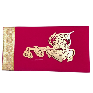 Krishna Bright Red Shagun Money Envelope - Single Envelope - Money Envelopes for Gifting