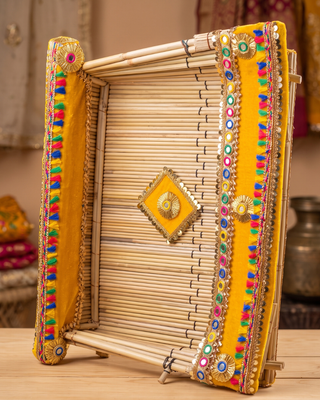Traditional Handcrafted Punjabi Jaggo Chaj - Phulkari Embroidered Wedding Decor (Chaj Only)