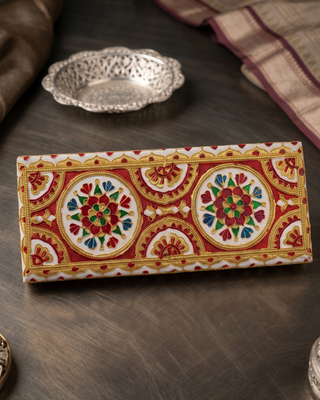 Handcrafted Meenakari Fatti – Traditional Decorative Wooden Piece for Puja & Weddings
