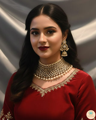 Luxury antique gold finish Kundan bridal necklace set featuring intricate detailing with matching jhumka earrings and maang tikka, elegant statement jewelry for South Asian weddings and nikah ceremonies, as seen in www.taniska.com