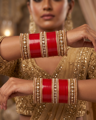Red Bridal Choora / Bangles Set (2.6-2.8)