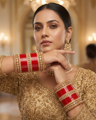 Red Bridal Choora / Bangles Set (2.6-2.8)