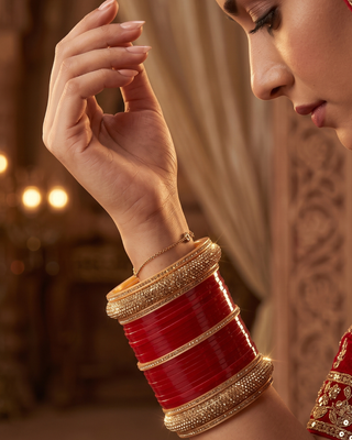 Red Bridal Choora / Bangles Set (2.4-2.6)