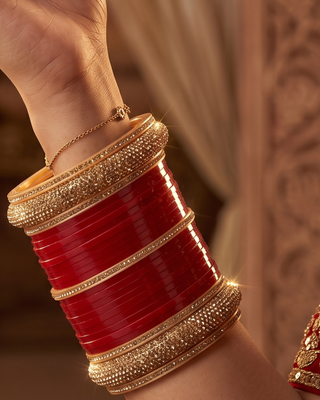 Red Bridal Choora / Bangles Set (2.4-2.6)