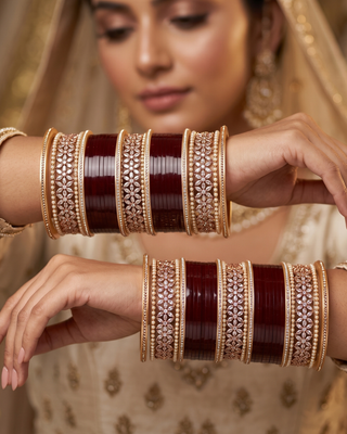 Rose Gold Bridal Choora / Bangles Set (2.6-2.8)